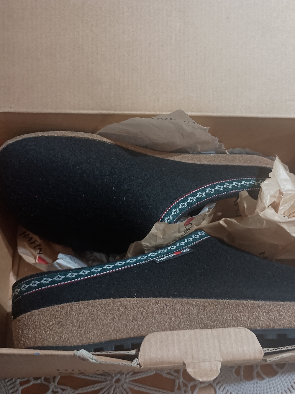 NEW Haflinger GZ Classic Grizzly Wool Clogs - Anthracite - EU41 US W10 M8
